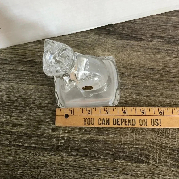 Vtg Cristal D’Arques Crystal  Cat Figurine - Picture 5 of 9